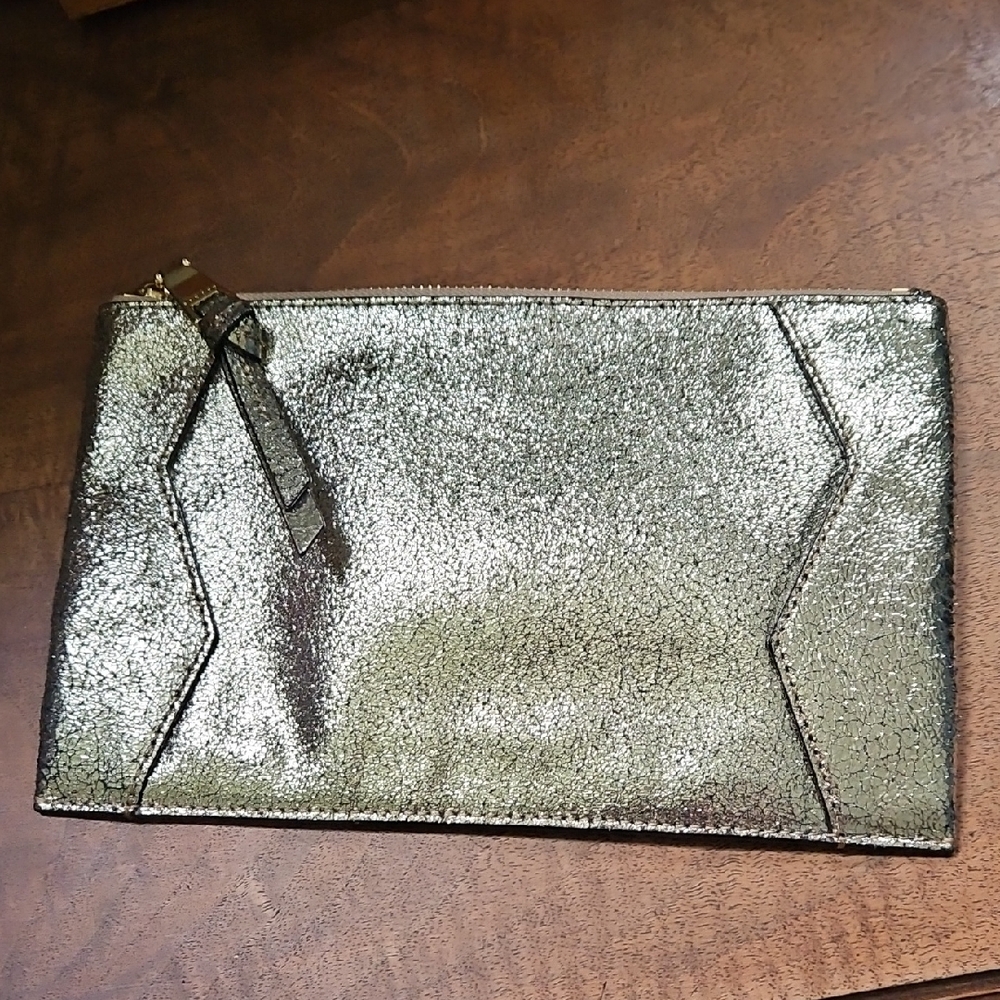 Sandro Metallic Gold Clutch